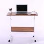 Laptop Cart 31.5'' Mobile Table Fancasa Movable Portable Adjustable Notebook Computer Stand with Wheels (Teak)