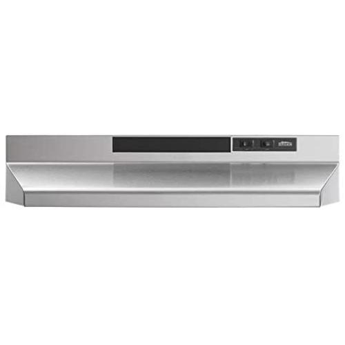 Broan-NuTone F403004 Insert with Light, Exhaust Fan for Under Cabinet Two-Speed Four-Way Convertible Range Hood, 30-Inch, Stainless Steel