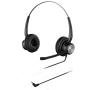 Oppetec Two Ear 2.5mm Telephone Headset for Panasonic Cisco SPA Series Gigaset Avaya Polycom Grandstream, Corded Noise Cancelling Headset for Cordless Phones Wireless Handset DECT Phones