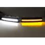 iJDMTOY Front Bumper Switchback LED Daytime Running Lights Compatible With 06-09 Nissan 350z LCI, Exact Fit Bumper Reflector Replacement Powered by White & Amber CREE LED Lights