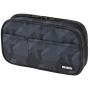 LIHIT LAB Zipper Pen Case, 7.9 × 2 × 4.7 Inches, Black Camo (A7551-134)
