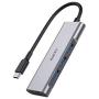 AUKEY USB C Hub 4 Ports, Aluminum USB C to USB 3.0 Hub Adapter, Ultra Slim Thunderbolt 3 Type C Adapter for MacBook Pro 2020/2019, Google Chromebook Pixel, Dell XPS and More