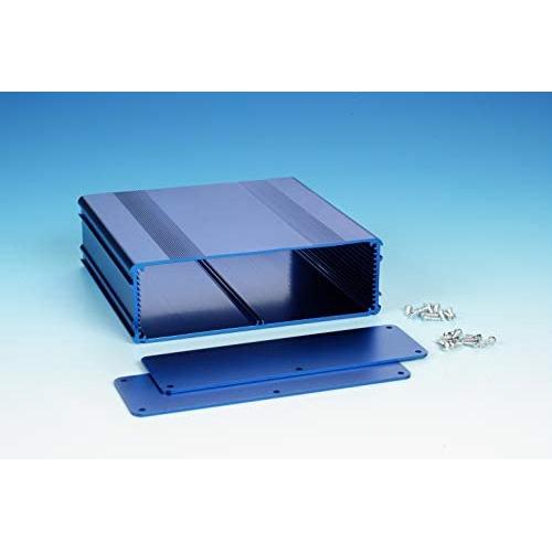 B4-160BL: Blue Anodized, Extruded Aluminum Electronic Enclosure Project Box Electronic DIY Case, size 6.30''x6.68''x2.11'' / 160 x 169.8 x 53.5mm (LWH)