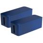 Bluelounge CableBox Cable and Cord Management System - (Moonlight Blue) - Pack of 2