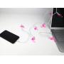 YAGE Tale Pink Flamingo USB Christmas Light Phone Charger Cord Designed for Women 50inch 8LED Bulb Compatible with Phone 5 5s 6 6plus 6s 6s Plus 7 7plus 8 8plus X XR XS XS Max 11Pro Max etc