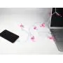 YAGE Tale Pink Flamingo USB Christmas Light Phone Charger Cord Designed for Women 50inch 8LED Bulb Compatible with Phone 5 5s 6 6plus 6s 6s Plus 7 7plus 8 8plus X XR XS XS Max 11Pro Max etc