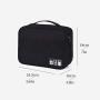 Electronics Organizer, OrgaWise Electronic Accessories Bag Travel Cable Organizer Three-Layer for iPad Mini, Kindle, Hard Drives, Cables, Chargers (Two-Layer-Black)
