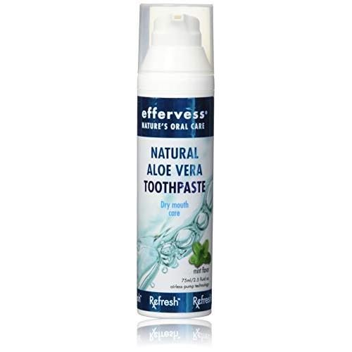 Effervess Rx Refresh Natural Aloe Vera Fluoride Free Toothpaste - Dry Mouth Care - Naturally Soothing & Moisturizing - Freshens Breath & Fights Cavities