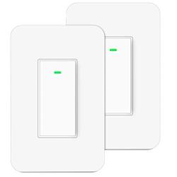 3 Way Smart Wi-Fi Light Switch, Individual 3 Way Switch(only one Needed),Compatible with Alexa Google Assistant & IFTTT,Remote Control, Timing Function No Hub Required,ETL Certified(2-Pack)