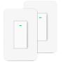 3 Way Smart Wi-Fi Light Switch, Individual 3 Way Switch(only one Needed),Compatible with Alexa Google Assistant & IFTTT,Remote Control, Timing Function No Hub Required,ETL Certified(2-Pack)