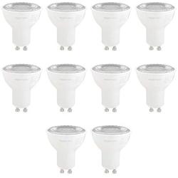 Amazon Basics 50W Equivalent, 3000K White, Dimmable, 10,000 Hour Lifetime, MR16 (GU10 Base) LED Light Bulb | 10-Pack