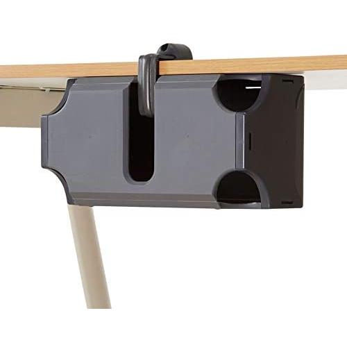 TAP-UP Cable Box, Desk Mounted Cable Management Box, Cord Organizer - Easy to Install Without Drilling Any Holes to Your Desk (Gray)