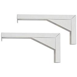 Elite Screens 12'' White Universal Projector Screen L-Brackets, Reinforced Single Metal Welded Construction, Wall or Ceiling Mount - Includes Hooks and Hardware, Model: ZVMAXLB12-W