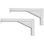 Elite Screens 12'' White Universal Projector Screen L-Brackets, Reinforced Single Metal Welded Construction, Wall or Ceiling Mount - Includes Hooks and Hardware, Model: ZVMAXLB12-W