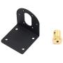 Befenybay 4PCS Black 37mm Diameter Motor Mounting Bracket + 4PCS 6mm Brass Hex Coupling with Screws (37mm)