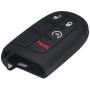 LemSa 2Pcs Silicone Keyless Entry Remote Car Smart Key Fob for Dodge Durango Journey Dart Challenger Jeep Renegade Fiat M3N-40821302 / M3M-40821302, Black