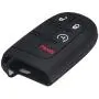 LemSa 2Pcs Rubber Silicone Smart Key Fob Case Cover Protector Holder for Dodge Durango Journey Dart Challenger Jeep Renegade Fiat M3N-40821302 / M3M-40821302, Black Pink