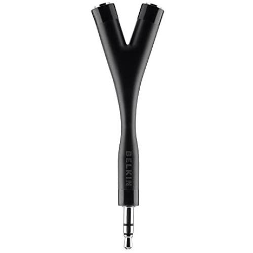 Belkin Headphone Splitter with Y-Shape Design and Double Auxiliary Jacks