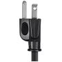 Monoprice 6ft 16AWG Power Extension Cord Cable - SJT 16/3C NEMA 5-15P TO NEMA 5-15R (13A/125V) AP301+SP506 - Black