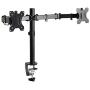 Dual LCD Monitor Aludest Fully Adjustable Desk Mount Stand Fits 2 Screens up to 27 inch, 17 lbs. Weight Capacity per Arm