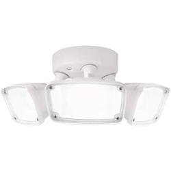 Halo FHS303TW FHS White Outdoor Integrated Triple Head 4000K Cool, Switch Controlled LED Flood Light