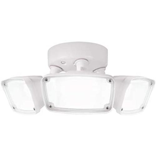 Halo FHS303TW FHS White Outdoor Integrated Triple Head 4000K Cool, Switch Controlled LED Flood Light