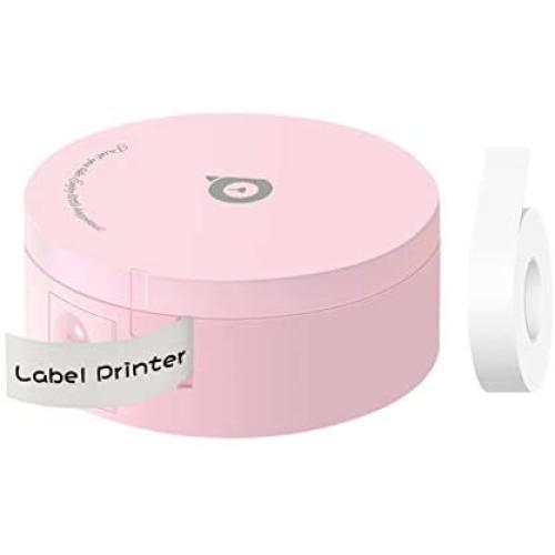 SQWAN Mini Label Printer, Wireless BT Portable Label Maker, Pocket Thermal Label Printer, Compatible with Android & iOS System, for Office School Home (Pink)