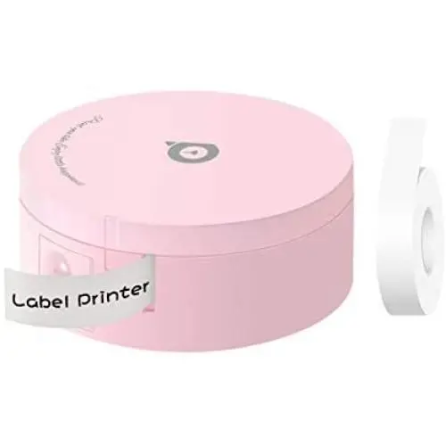 SQWAN Mini Label Printer, Wireless BT Portable Label Maker, Pocket Thermal Label Printer, Compatible with Android & iOS System, for Office School Home (Pink)