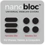 Eyebloc Nanobloc Universal Webcam Covers - Privacy Protection Accessory, No Residue Application, Safe Screen Closure - Dots and Bars, 7 Pieces