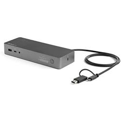 StarTech.com USB-C & USB-A Dock - Hybrid Universal Laptop Docking Station with 100W Power Delivery - Dual Monitor 4K 60Hz HDMI & DisplayPort - 4X USB 3.1 Gen 1 Hub, GbE - Windows & Mac (DK30C2DPEP)