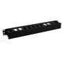 Raising Electronics 1U Horizontal Rack Mount Cable Management Unit with Panel Plastic 19'' Rack Mount