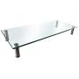 Monoprice Multimedia Riser Desktop Monitor Stand - Medium, 25.6 x 11.0 Inches, Clear Glass - Workstream Collection
