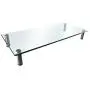 Monoprice Multimedia Riser Desktop Monitor Stand - Medium, 25.6 x 11.0 Inches, Clear Glass - Workstream Collection