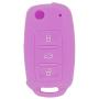 LemSa 2Pcs Rubber Silicone Flip Key Fob Case Cover Protector Holder for VW Volkswagen Jetta GTI Passat Golf Tiguan Touareg Beetle, Black/Purple