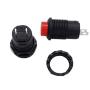 Twidec/Each 5 12mm SPST Self-Locking Latching Push Button Switch 3 Color + 5Pcs 2 Position 2 Pins ON-Off SPST Mini Toggle Switch L-DS-427-3C-101