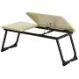 HouseInBox Wooden Laptop Desk, Separated Bed Tray Lap Desk Table, Adjustable Angle Desktop with Foldable Metal Legs, 25.5 x 11.8 Inch (Black)