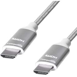 Amazon Basics 10.2 Gbps High-Speed 4K HDMI Cable with Braided Cord, 6-Foot, Silver