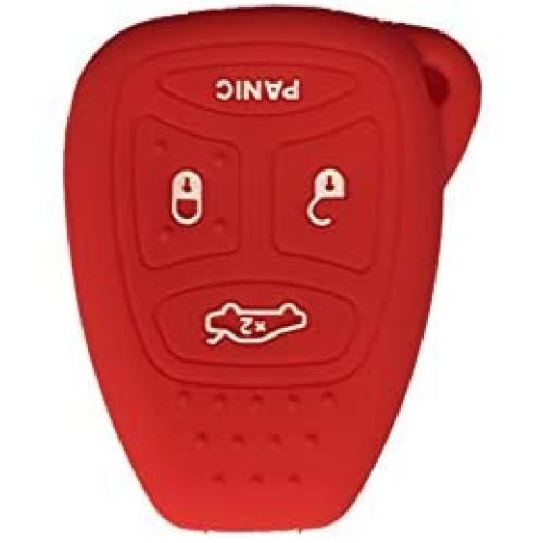 Red Silicone Rubber Keyless Entry Remote Key Fob Case Skin Cover Protector fit for 2006 2007 MITSUBISHI