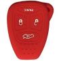 Red Silicone Rubber Keyless Entry Remote Key Fob Case Skin Cover Protector fit for 2006 2007 MITSUBISHI