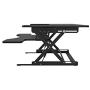 Halter Standing Riser Converter Desk Organizer, 36 Inch Stand Up Desk Monitor Mount, Laptop and Monitor Stand, Height Adjustable Desktop Workstation with Keyboard Tray Computer Stand