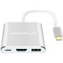 USB C to HDMI Adapter, Manifun Type C USB 3.1 to HDMI 4K/USB 3.0/USB C Converter Cable Charging Port Adapter Cable Compatible MacBook, Chromebook Pixel, Samsung Galaxy S8/S9/Note 8/Note 9