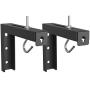 Universal Projector Screen L-Bracket Wall Hanging Mount 6 inch Adjustable Extension with Hook Manual, Spectrum and Perfect Screen Placement up to 66 lbs, 30kg (PSM001-B), Black