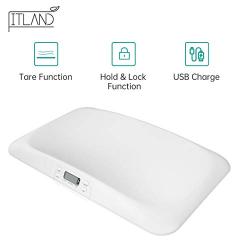 Baby Scale USB Charge Battery, Pet Scale, Digital For: Infant, Newborn/Puppy, Cat – Animals | LCD Display, Weighs [LB/OZ/KG] Highly Accurate | Hold & Tare Function | Curved Weighing Platform, (44 lbs)