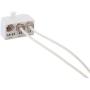 Telephone Splitter 2 Line Adapter - 3-Way Splitter (Line 1, Line 2, and Twin Line) - Dual Line Separator - 4 Conductor Connector (2 Phone Lines) - White, 1 Pack