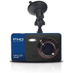 Minolta MNCD42 Full HD 1080P Wide Angle Car Dashboard Camera with G-Sensor, HDR, Loop Recording & 4'' LCD Screen, Blue