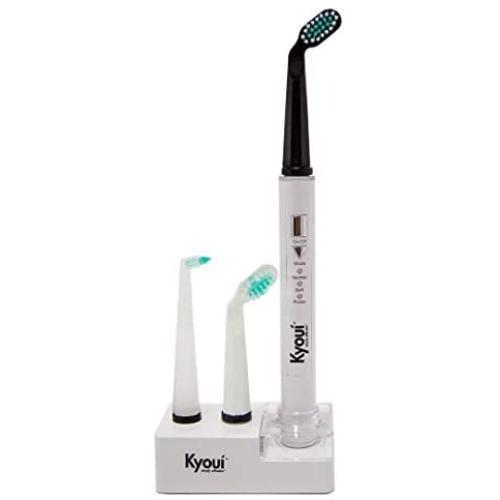 Kyoui Sonic 3000 Electric Toothbrush System | EMF Free Technology | 3 Patented Angled Brush Heads | Powerful 31,000 VPM Motor | Auto-Timer | 3 Modes | Rechargeable