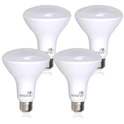 4 Pack BR30 Flood Light Bulbs Indoor Outdoor by Bioluz LED Instant ON DIMMABLE Soft White 3000K 65-95 Watt Replacement Using 11 Watts 92 CRI UL Listed 2016 JA8 High Efficacy Lighting