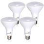 4 Pack BR30 Flood Light Bulbs Indoor Outdoor by Bioluz LED Instant ON DIMMABLE Soft White 3000K 65-95 Watt Replacement Using 11 Watts 92 CRI UL Listed 2016 JA8 High Efficacy Lighting
