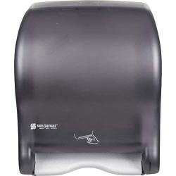 San Jamar T8400TBK Smart Essence Electronic Roll Towel Dispenser, 11.8w x 9.1d x 14.1''h, Black, Plastic