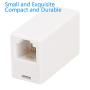 RJ11 6P4C Inline Coupler, Uvital Modular Female to Female Straight Telephone Extension Cable Cord Coupler Adapter Jack White(2 Pack)